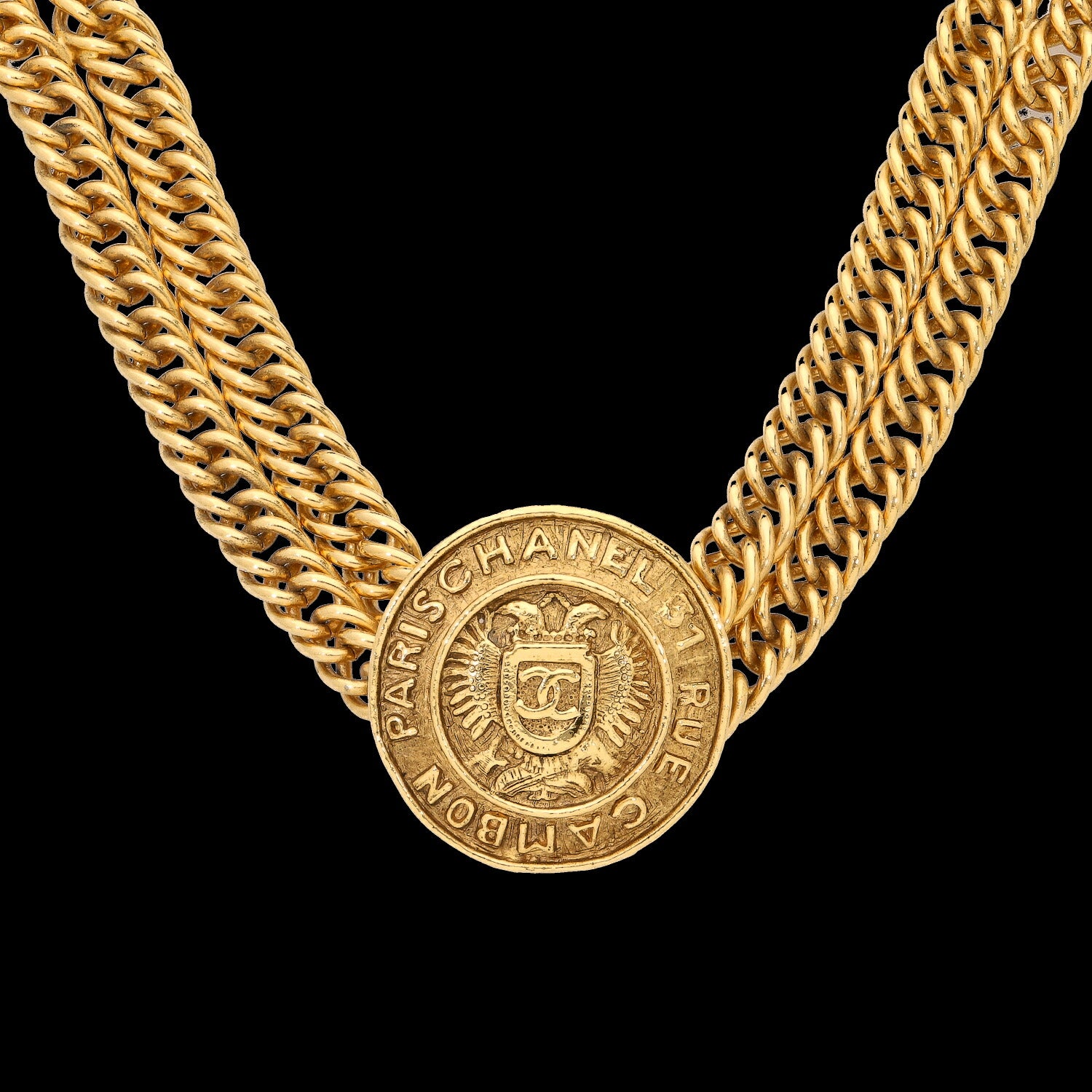 CHANEL シャネル/ココマークメダリオンネックレスGP/40cm//390*/ABランク/84