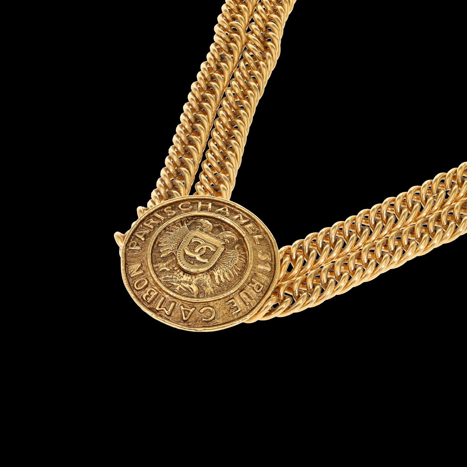 CHANEL シャネル/ココマークメダリオンネックレスGP/40cm//390*/ABランク/84