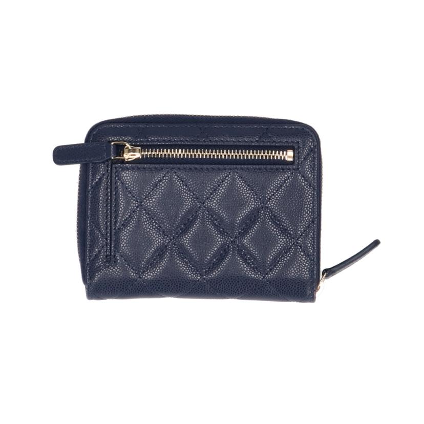 CHANEL シャネル/マトラッセキャビアスキンスモ-ルウオレット/ネイビ-/AP4652-;;-//G2T******/SAランク/93