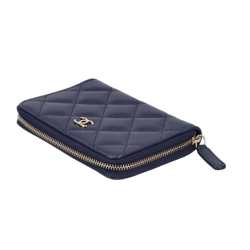 CHANEL シャネル/マトラッセキャビアスキンスモ-ルウオレット/ネイビ-/AP4652-;;-//G2T******/SAランク/93