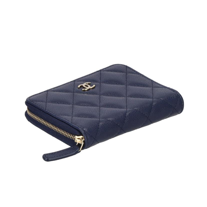 CHANEL シャネル/マトラッセキャビアスキンスモ-ルウオレット/ネイビ-/AP4652-;;-//G2T******/SAランク/93