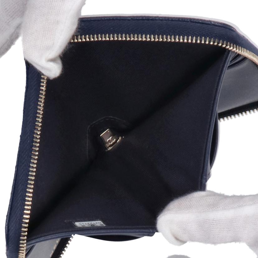 CHANEL シャネル/マトラッセキャビアスキンスモ-ルウオレット/ネイビ-/AP4652-;;-//G2T******/SAランク/93