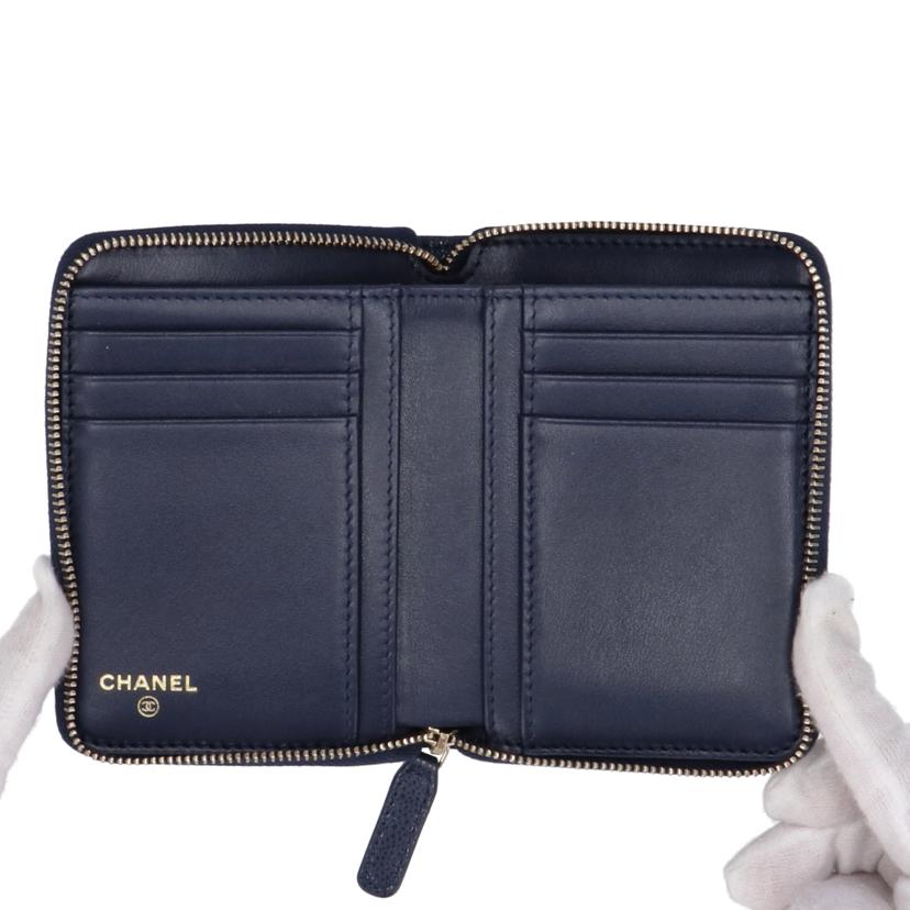 CHANEL シャネル/マトラッセキャビアスキンスモ-ルウオレット/ネイビ-/AP4652-;;-//G2T******/SAランク/93