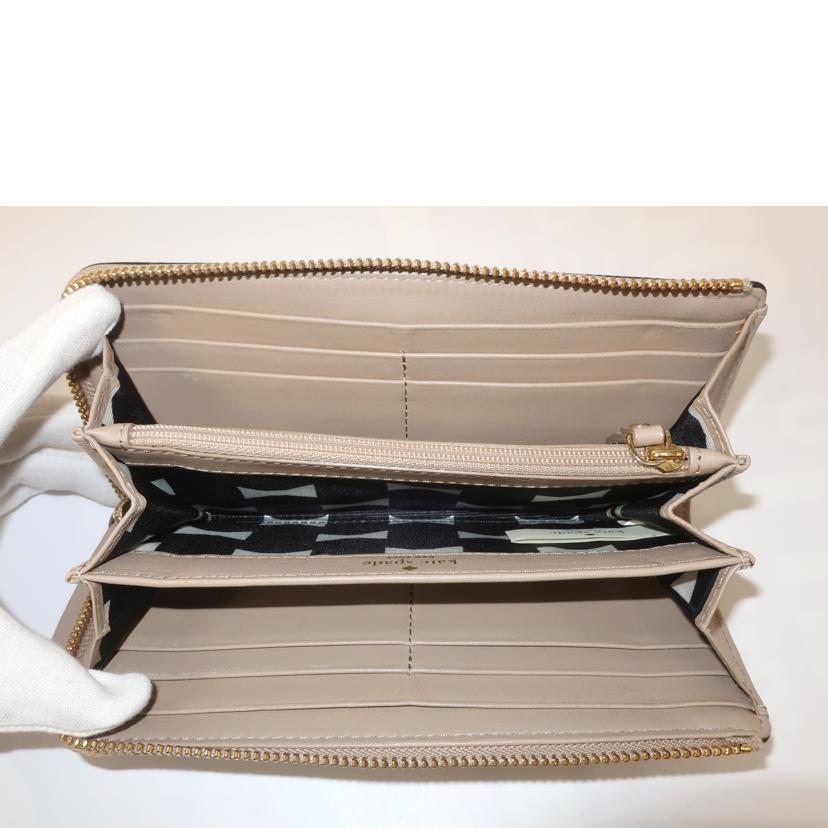 Kate Spade ケイトスペード/L字ファスナー長財布 ライトベージュ/PWRU4038//ABランク/65