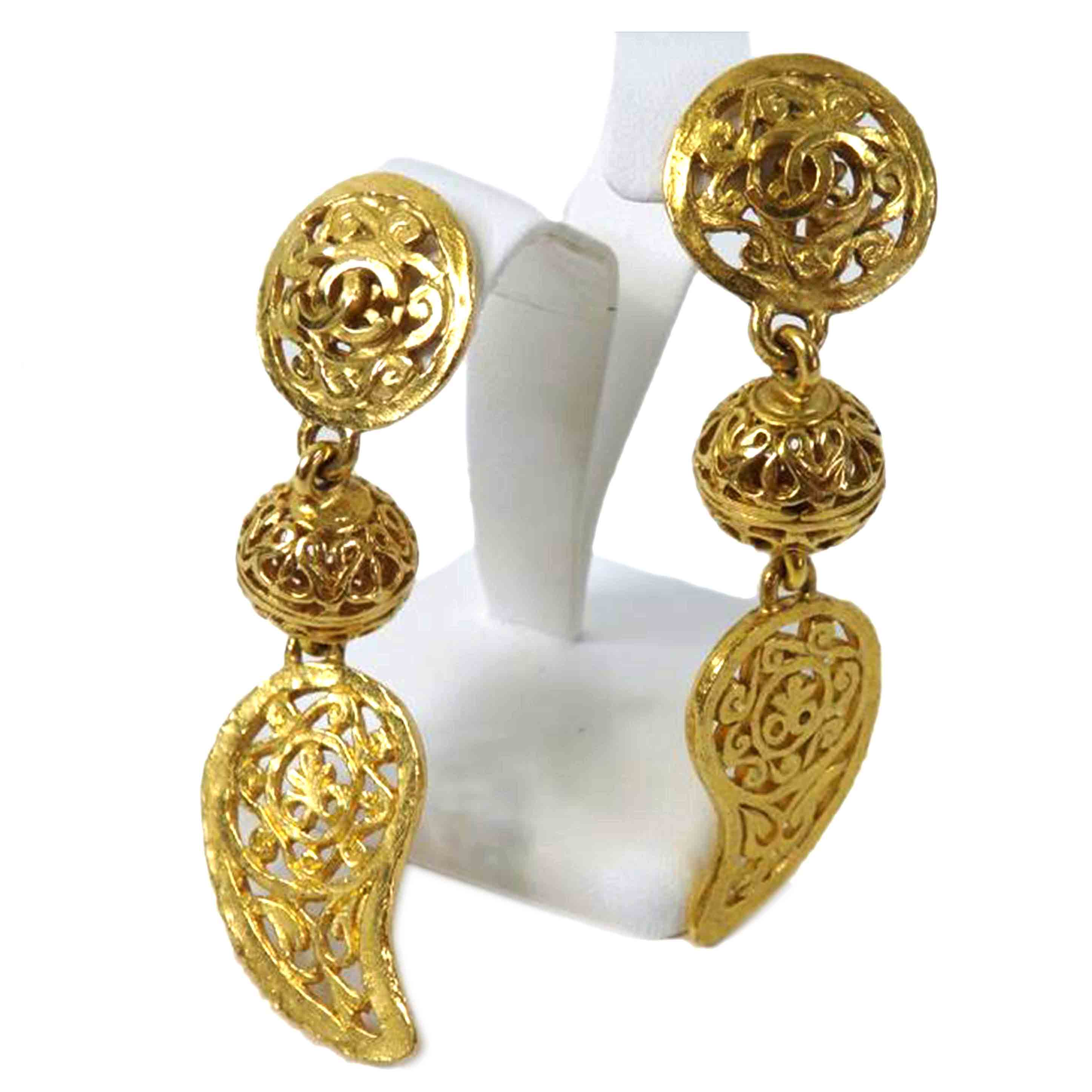 CHANEL シャネル/ココマーク/スカシ/イヤリング/ゴールド//95/*/ABランク/84