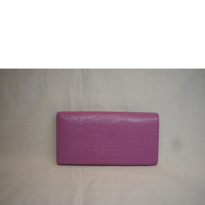 BALENCIAGA バレンシアガ/クラシックマネー/レザーロングウォレット/ピンク/163471//SAランク/92