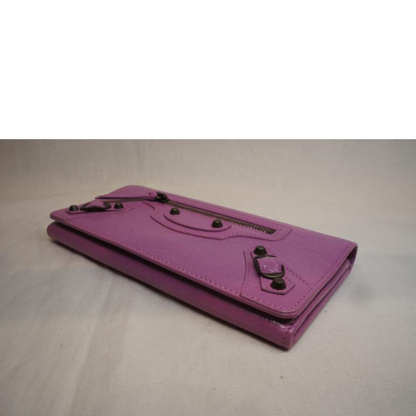 BALENCIAGA バレンシアガ/クラシックマネー/レザーロングウォレット/ピンク/163471//SAランク/92