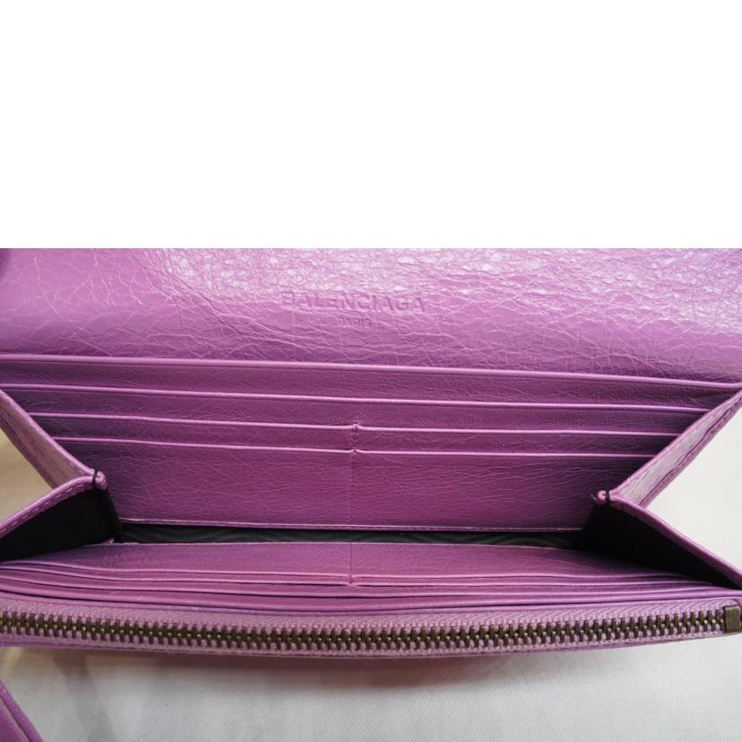 BALENCIAGA バレンシアガ/クラシックマネー/レザーロングウォレット/ピンク/163471//SAランク/92