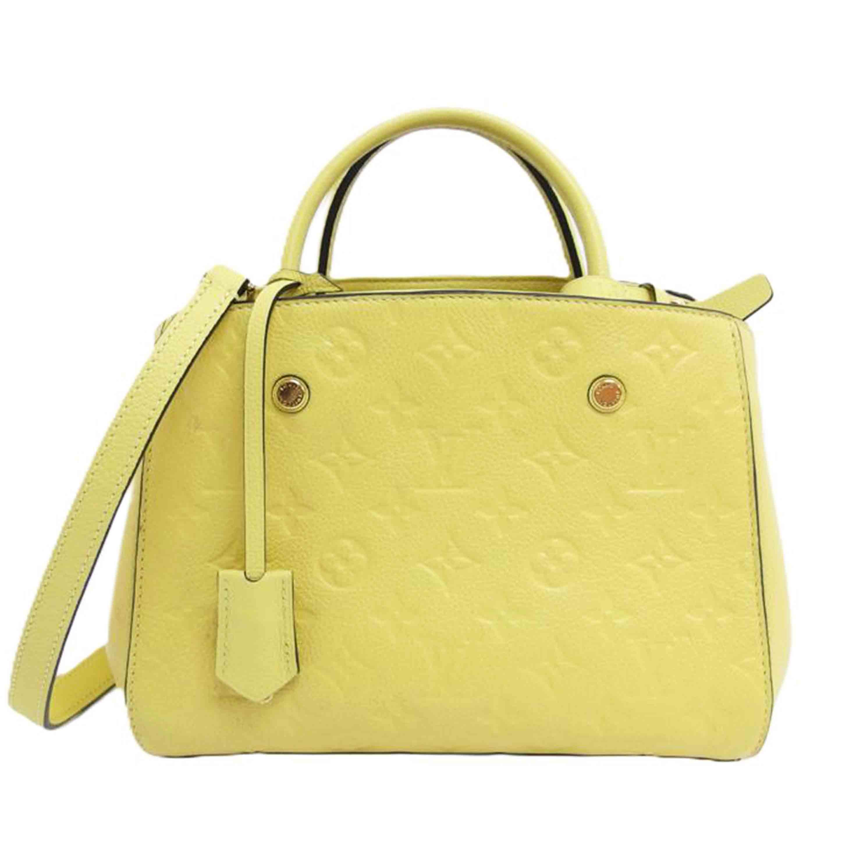 LV ルイ・ヴィトン/モンテーニュBB/モノグラム/アンプラント/イエロー/M41051//DK4***/Aランク/18