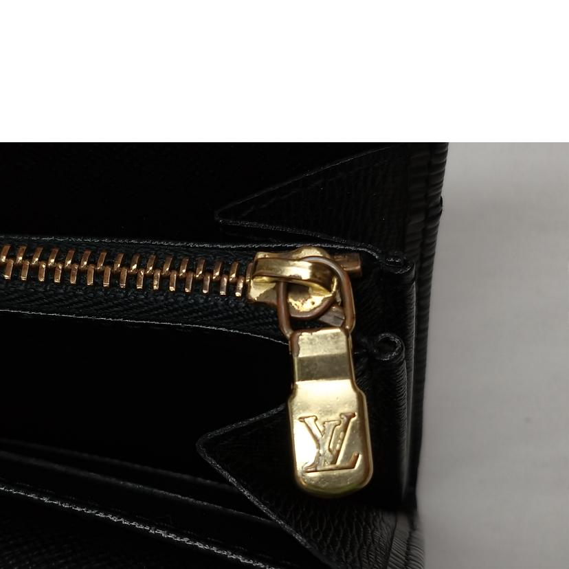 LV ルイヴィトン/ポルトフォイユサラ エピ ノワール/M63742//SR0***/Bランク/52