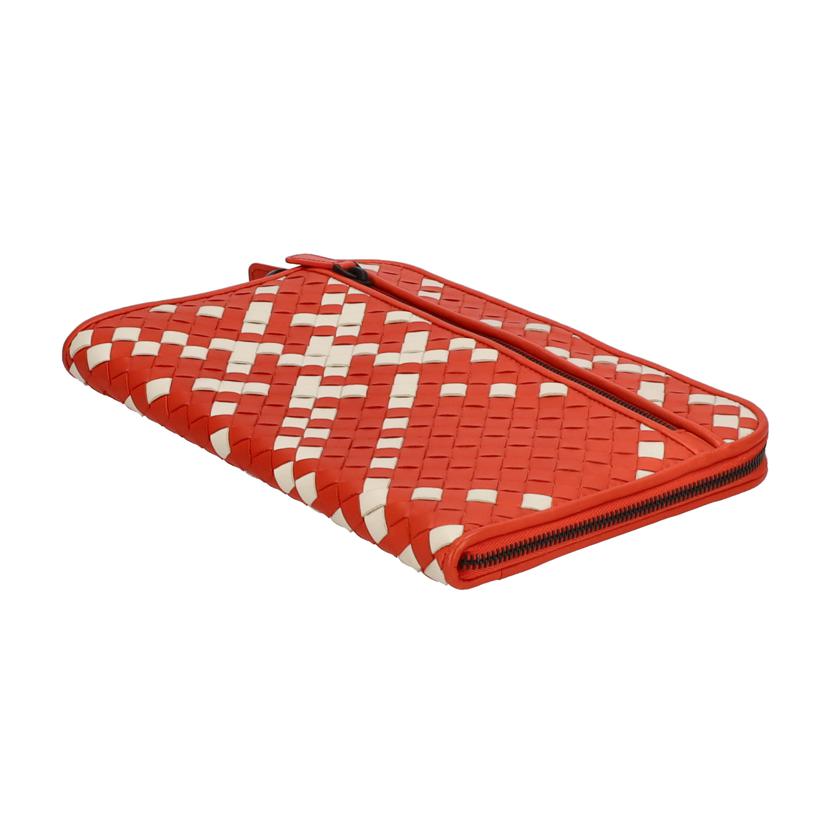 VOTTEGA VENETA ボッテガヴェネタ/クラッチバッグ イントレチャート/オレンジ×ホワイト/B07834363E//ABランク/01