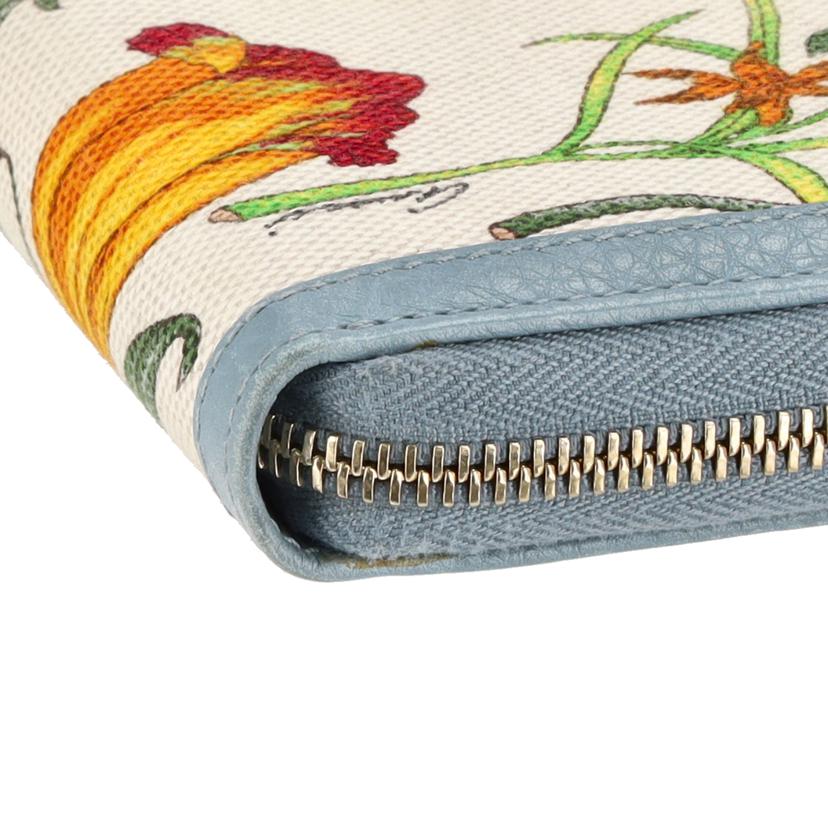 GUCCI グッチ/バンブータッセル/フローララウンドファスナー長財布/ブルー/356708//525***/ABランク/18