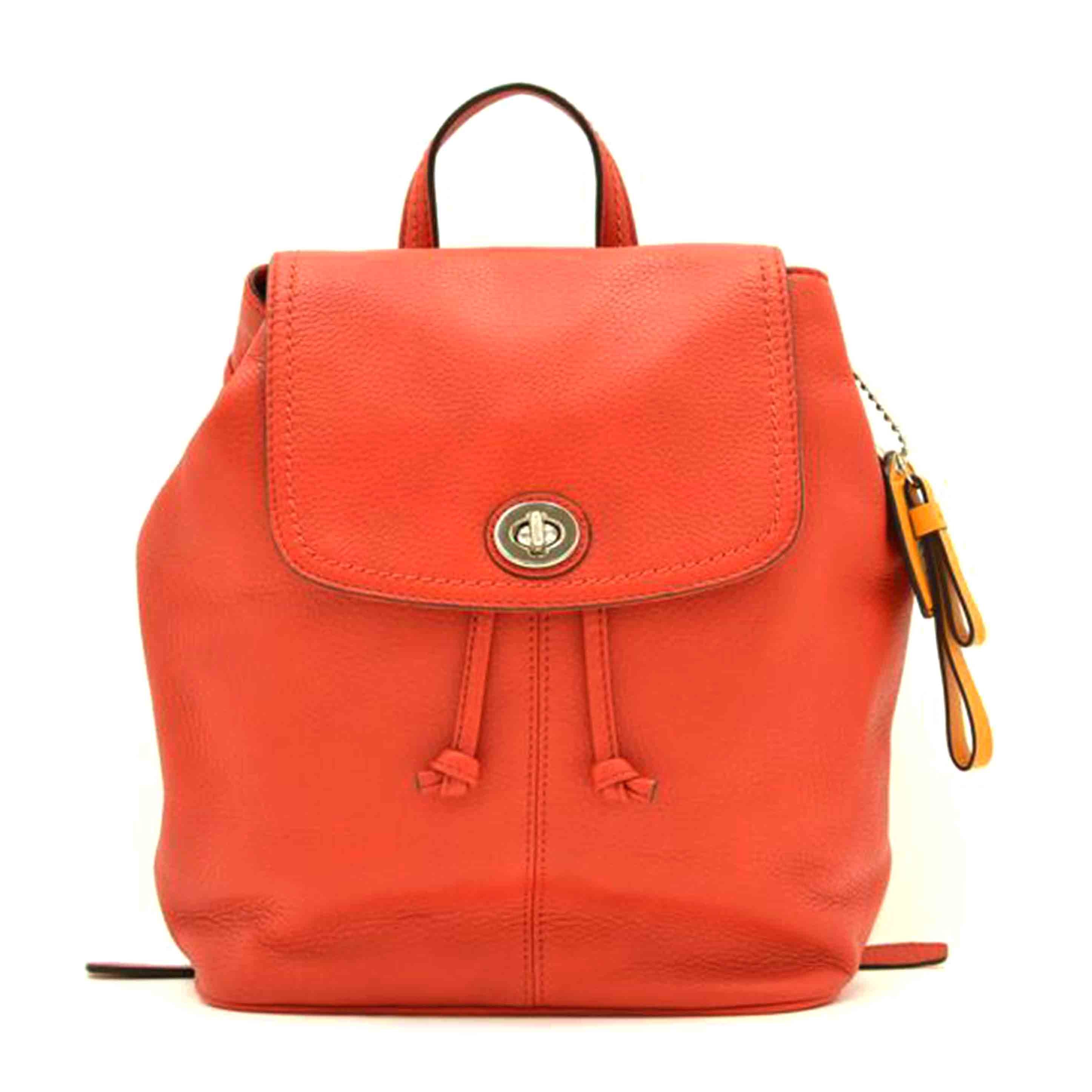 COACH/コーチ ターンロックレザーリュック/レッド/F24385//D17**/Aランク/75