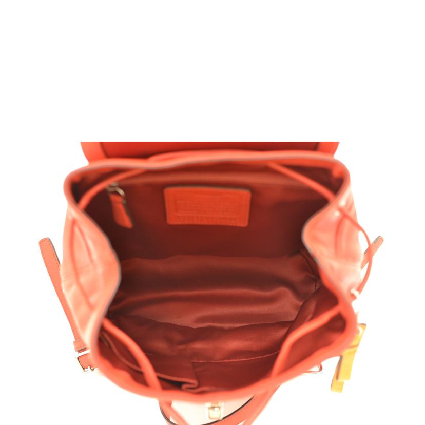 COACH/コーチ ターンロックレザーリュック/レッド/F24385//D17**/Aランク/75