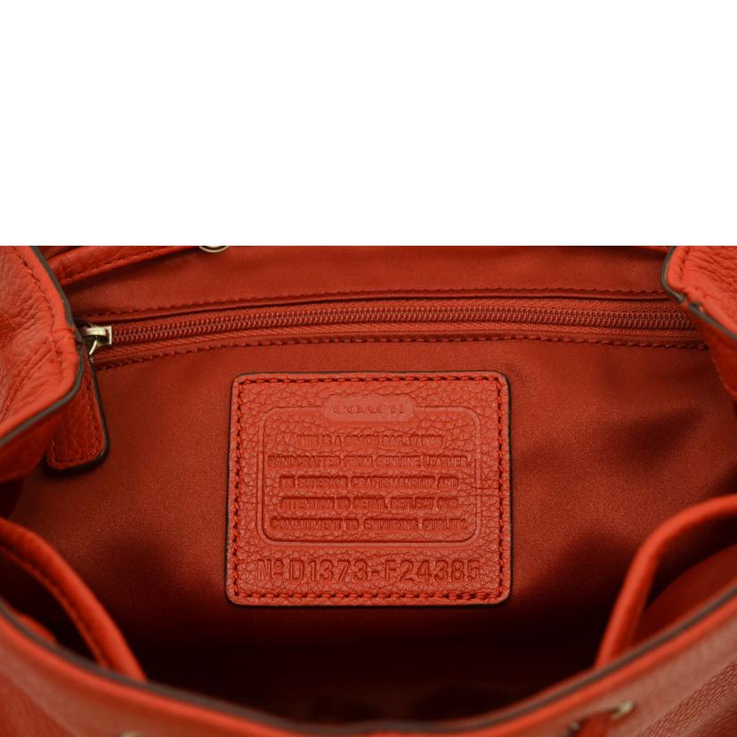 COACH/コーチ ターンロックレザーリュック/レッド/F24385//D17**/Aランク/75