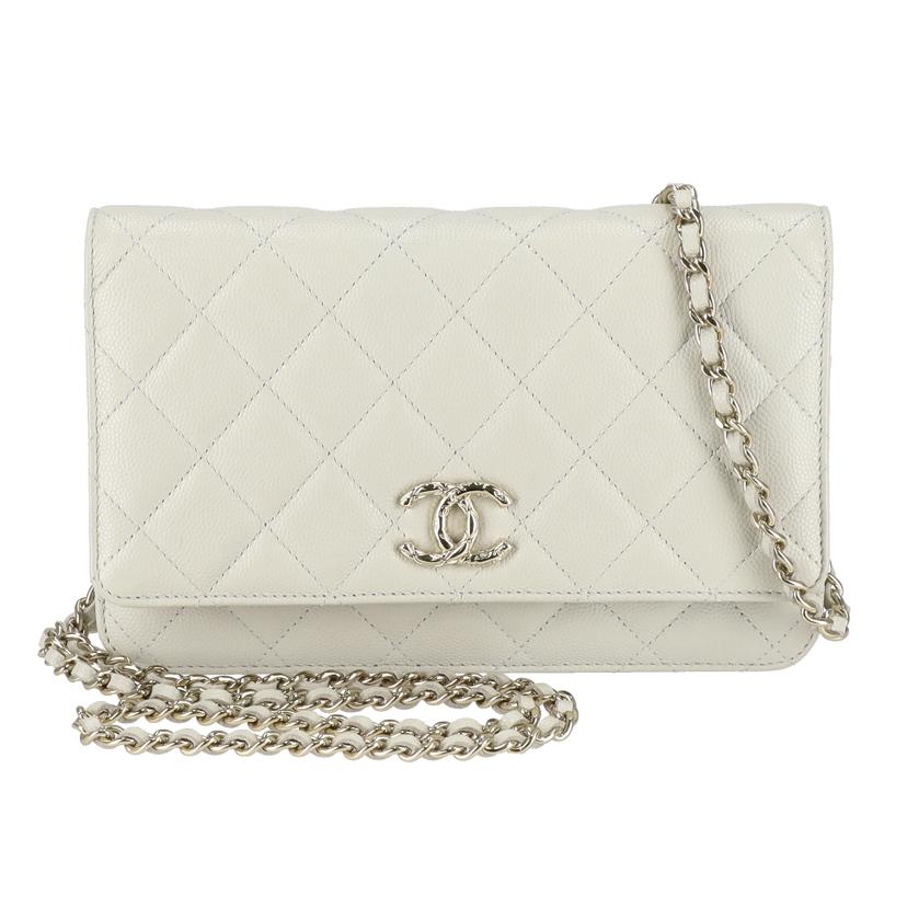 CHANEL シャネル/マトラッセチェーンウォレット/キャビアスキン/オフホワイト/AP3971//CHN*****/Aランク/75