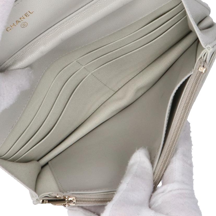 CHANEL シャネル/マトラッセチェーンウォレット/キャビアスキン/オフホワイト/AP3971//CHN*****/Aランク/75