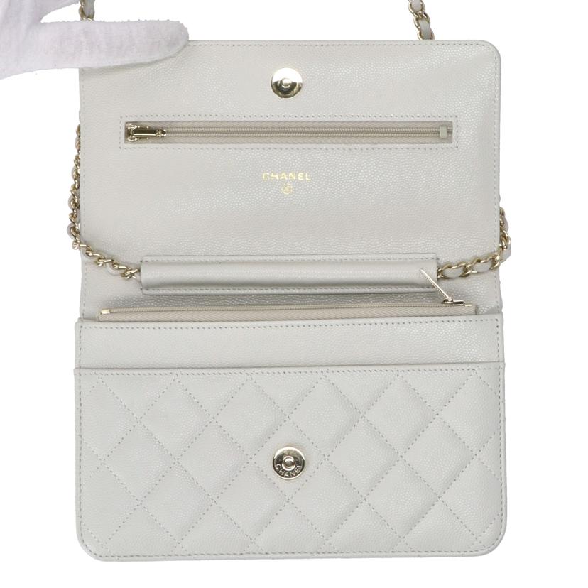 CHANEL シャネル/マトラッセチェーンウォレット/キャビアスキン/オフホワイト/AP3971//CHN*****/Aランク/75