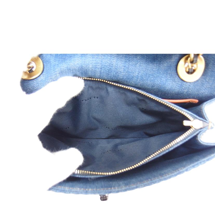 COACH コーチ/フラワーモチーフ/デニムショルダーバッグ/68222//L18**/Aランク/18