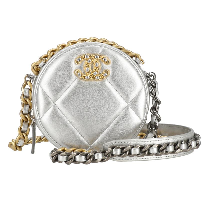 CHANEL シャネル/シャンネル19ラウンドチェーンショルダー/シルバー//ABランク/75