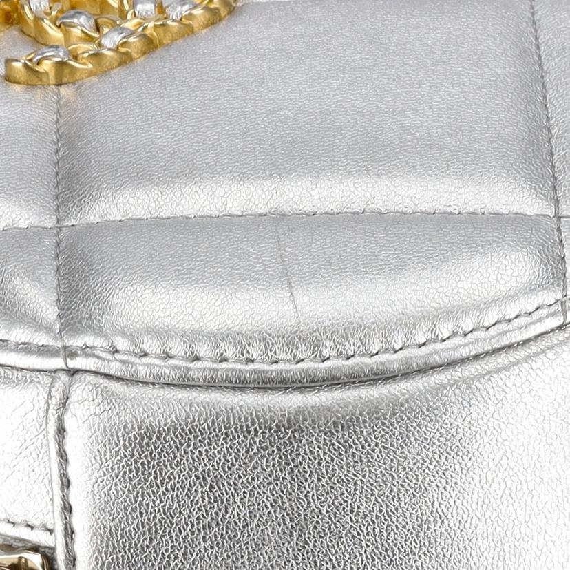 CHANEL シャネル/シャンネル19ラウンドチェーンショルダー/シルバー//ABランク/75