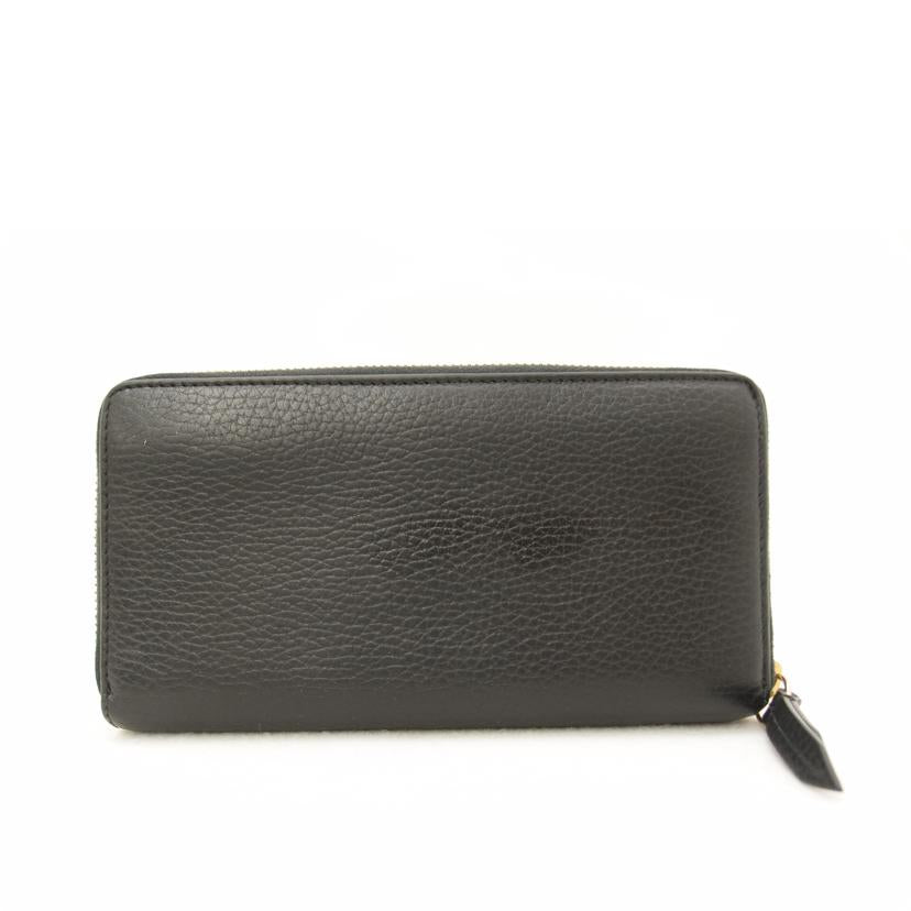 GUCCI グッチ/GGマーモントラウンドファスナー長財布/ブラック/456117//584***/Aランク/69