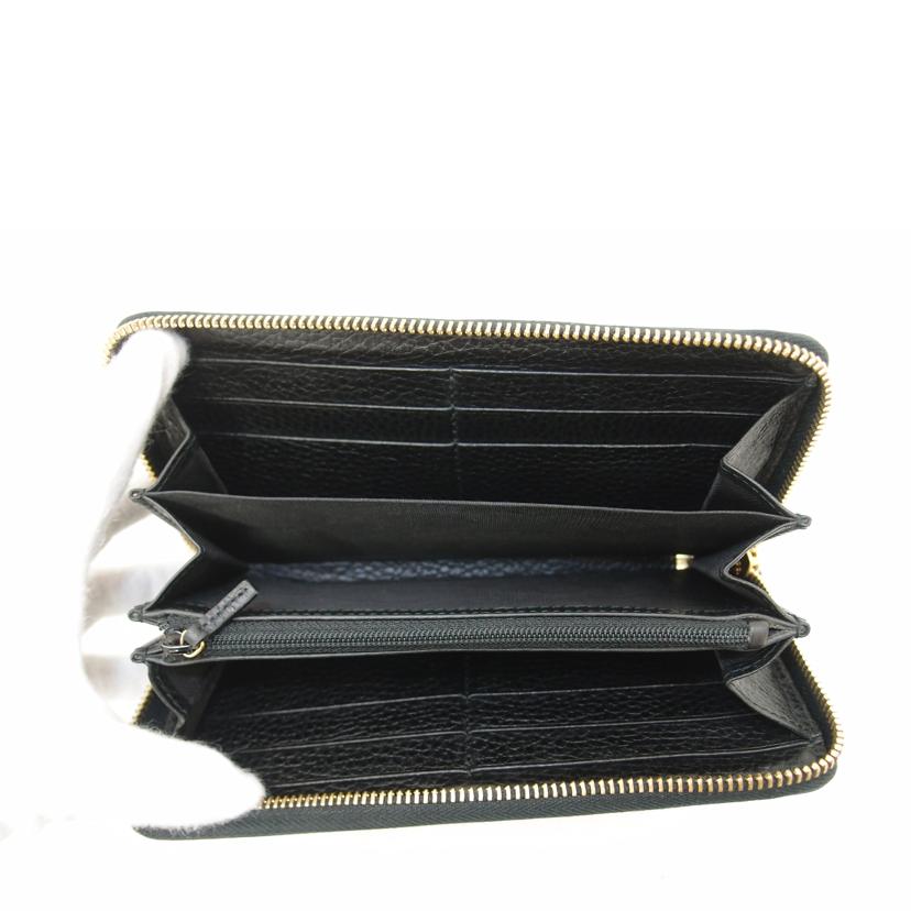 GUCCI グッチ/GGマーモントラウンドファスナー長財布/ブラック/456117//584***/Aランク/69