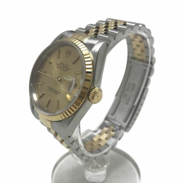 ROLEX ロレックス/デイトジャスト シャンパンゴールド文字盤/16233//W30****/ABランク/51