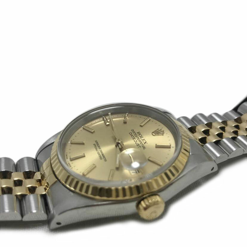 ROLEX ロレックス/デイトジャスト シャンパンゴールド文字盤/16233//W30****/ABランク/51