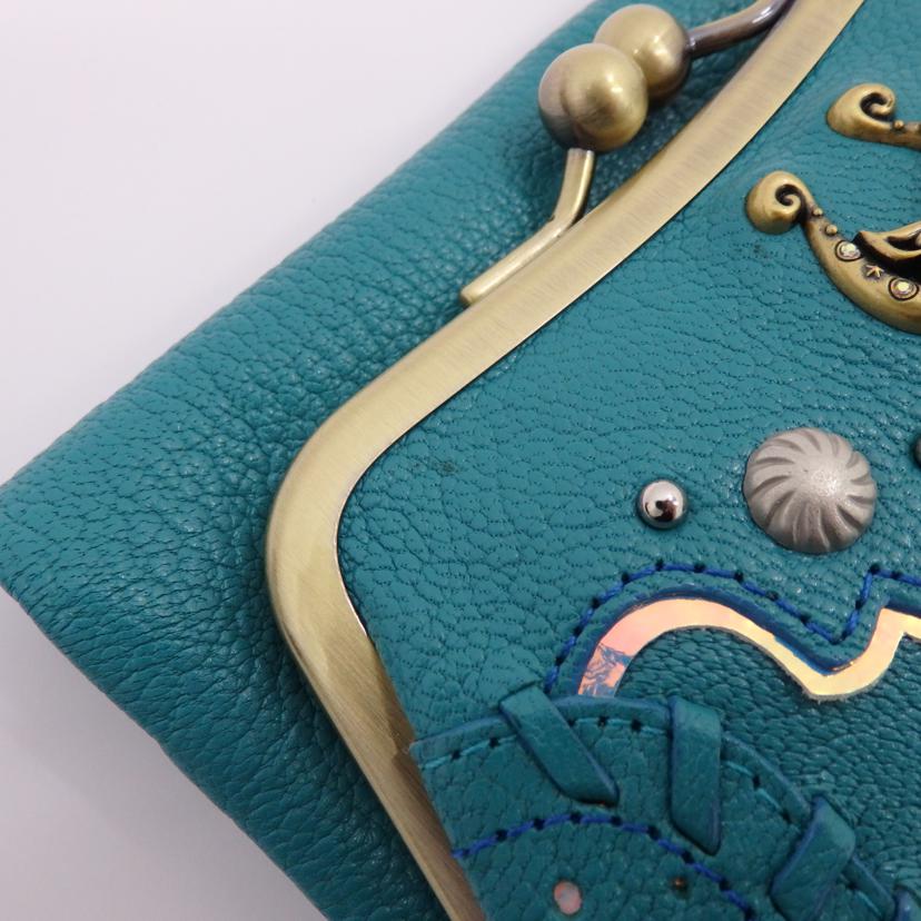 ANA SUI アナスイ/アナスイ レザー二つ折りがま口財布//Aランク/77