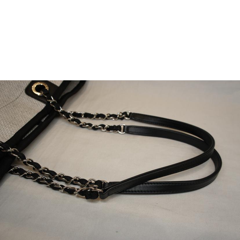 CHANEL シャネル/ドーヴィルチェーントートMM/リネン//220*****/Aランク/92