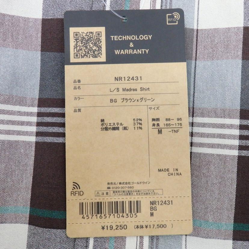 THE NORTHFACE/L/Sマドラスシャツ/NR12431//Sランク/77