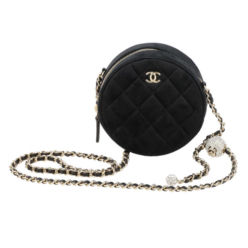 CHANEL シャネル/マトラッセスエードラウンドチェーンショルダー//304*****/Aランク/75
