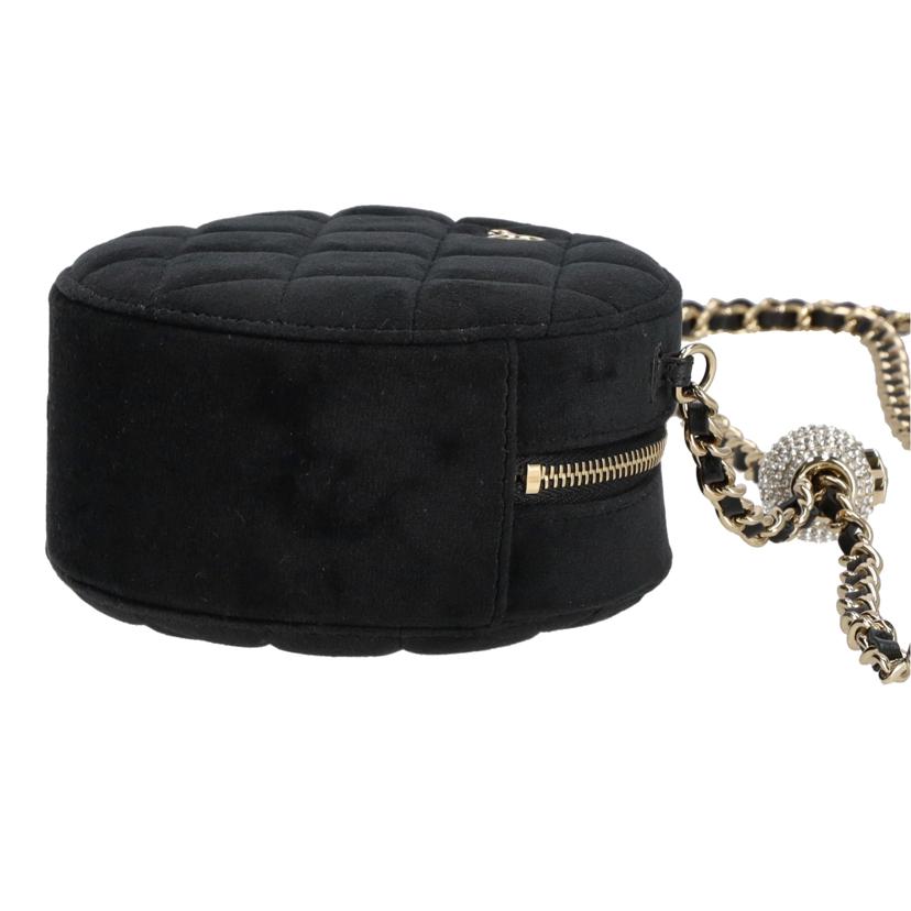 CHANEL シャネル/マトラッセスエードラウンドチェーンショルダー//304*****/Aランク/75