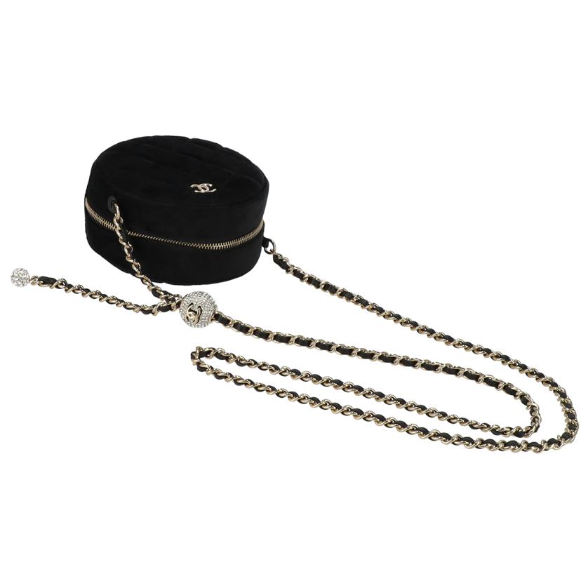 CHANEL シャネル/マトラッセスエードラウンドチェーンショルダー//304*****/Aランク/75
