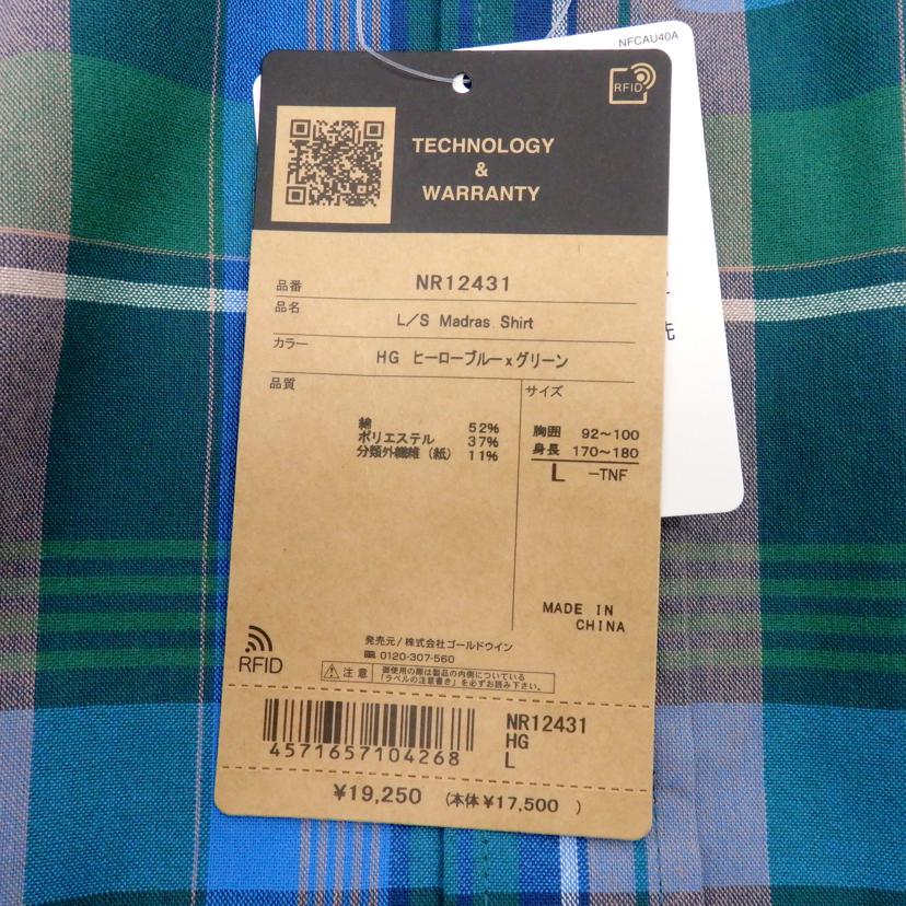THE NORTHFACE/L/Sマドラスシャツ/NR12431//Sランク/77