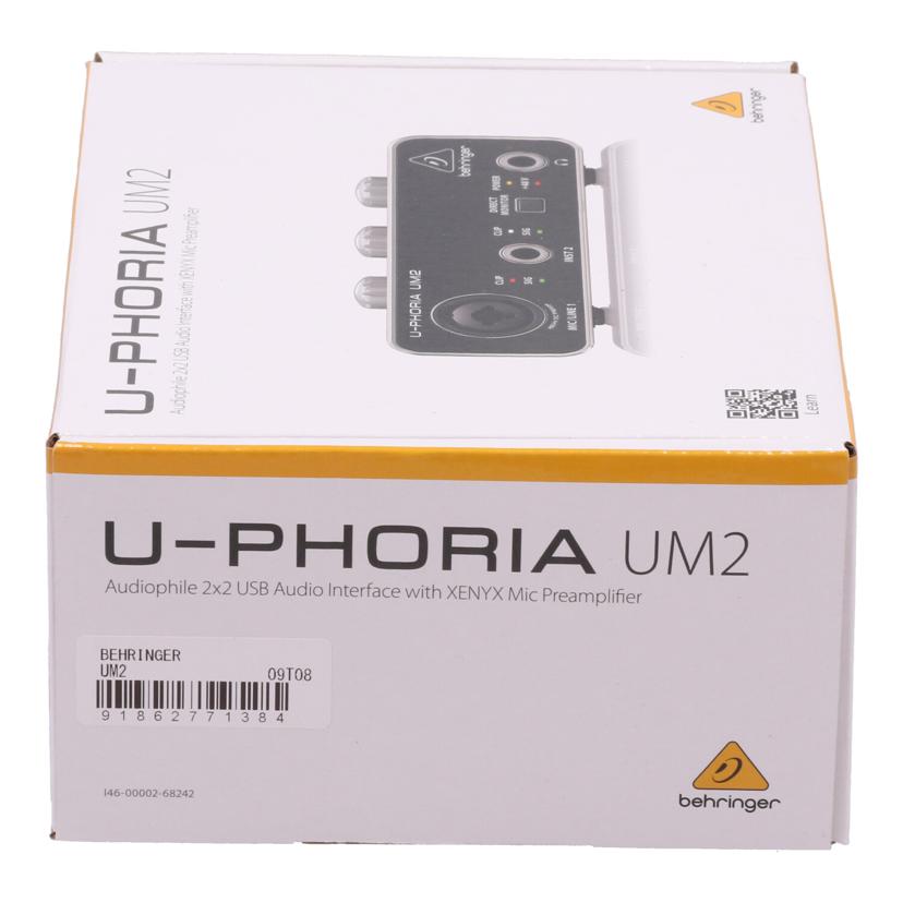 BEHRINGER ベリンガー/オーディオインターフェース/U-PHORIA UM2//240500727AVV/Sランク/24