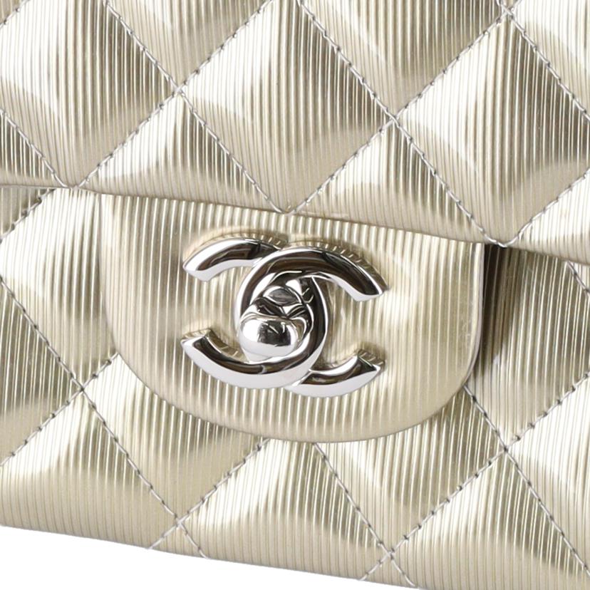 CHANEL シャネル/マトラッセパテントダブルフラップチェーンショルダー/ゴールド×グレー/1112//169*****/Aランク/75