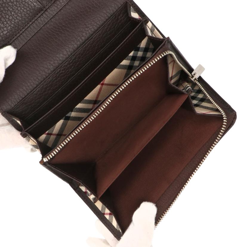 BURBERRY バーバリー/L字ファスナー二つ折り財布/ブラウン//Aランク/18