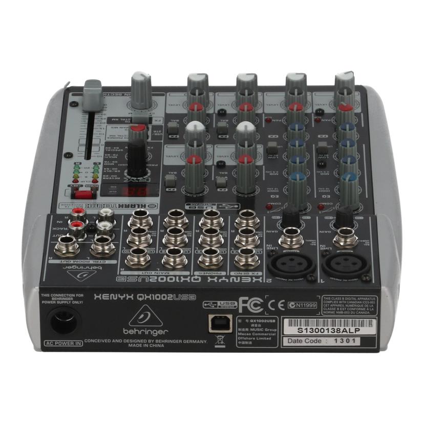 BEHRINGER ベリンガー /アナログミキサー/XENYX QX1002USB//S1300138ALP/Bランク/67