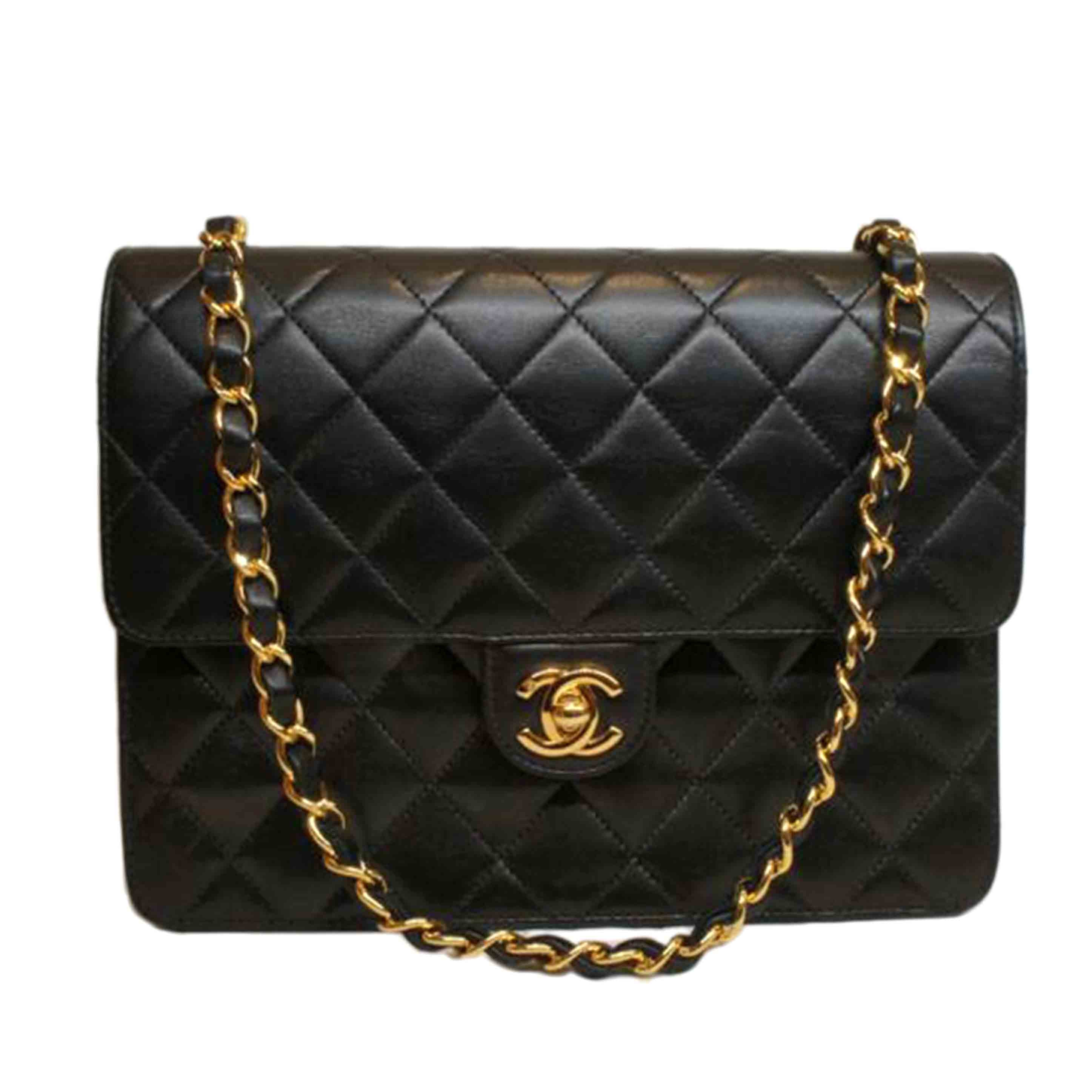 CHANEL シャネル/マトラッセラムスキンチェーンショルダーブラック/ゴールド金具/ターンロック//825****/Aランク/92