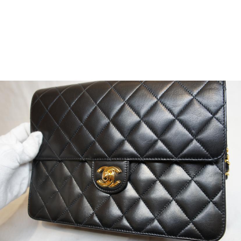 CHANEL シャネル/マトラッセラムスキンチェーンショルダーブラック/ゴールド金具/ターンロック//825****/Aランク/92