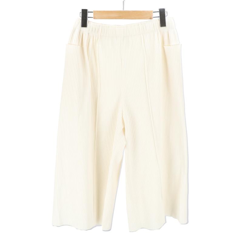 ISSEY MIYAKE イッセイミヤケ/me プリーツワイドパンツ/ホワイト/MI51KF632//サイズ:F/Aランク/91