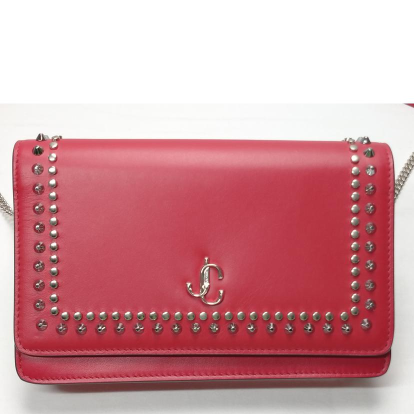 JIMMY CHOO ジミーチュー/ヴァレンヌ スタッズ チェーンウォレット/061621//Aランク/52