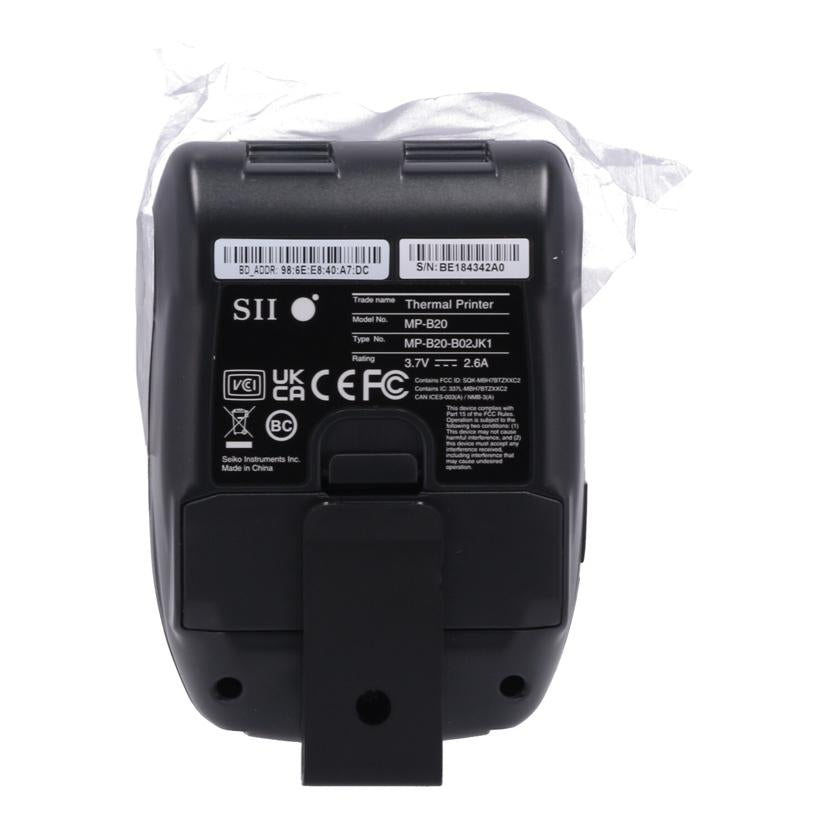 SII セイコーインスツル /モバイルプリンター未使用/MP-B20-B02JK1-74//BE184342A0/Sランク/75