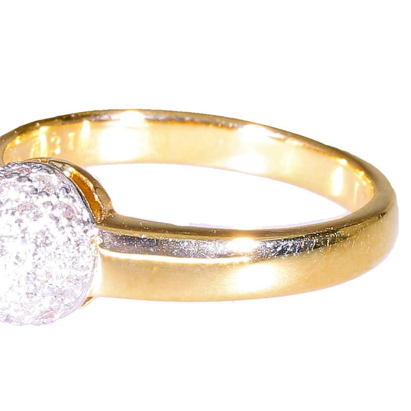 K18/K18 ダイヤリング0.31ct#11.5//ABランク/67