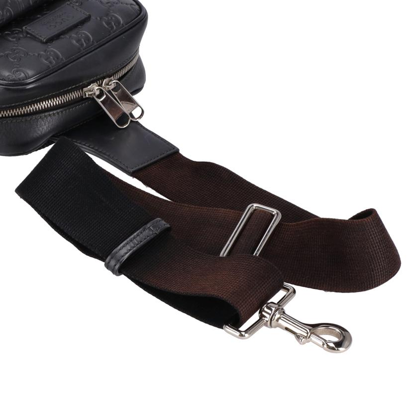 GUCCI グッチ/グッチシマレザーボディバッグ/ネイビー/450970//493***/ABランク/75