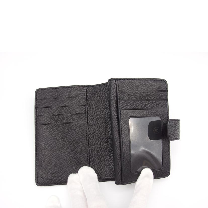 COACH コーチ/二つ折り財布/ブラック/6390//Bランク/04