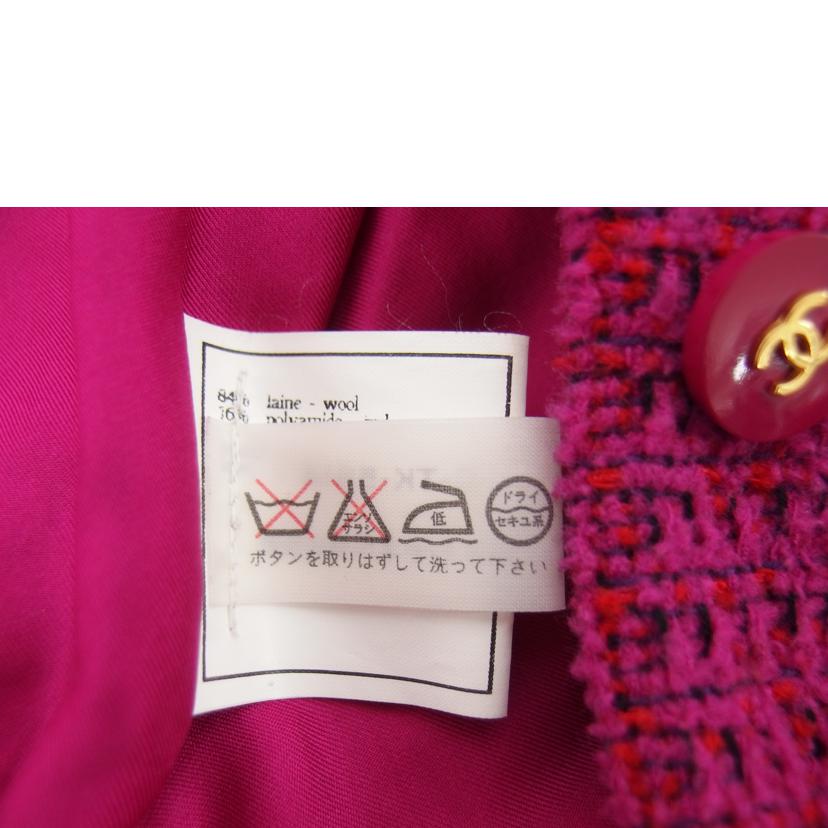 CHANEL シャネル/ココマークボタン/ツイードジャケット/ピンク//ABランク/18