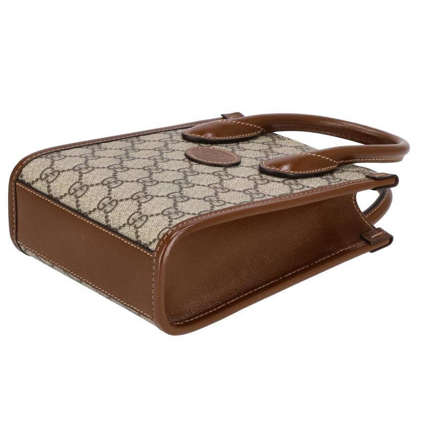 GUCCI グッチ/GGスプリーム インターロッキングG ミニトートバッグ/671623//525***/Aランク/09